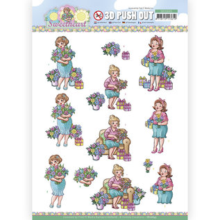 Yvonne Creations Feuille 3D Push-out, A4, collection "Chérie - Fleurs et cadeaux". Pour la conception sur cartes, collage, scrapbooking, découpage et bien plus encore ! Une magnifique feuille prédécoupée avec des motifs 3D. Les motifs peuvent simplement être pressés hors