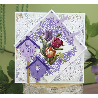 Yvonne Creations Kutteform, fra "Gracefull Flowers"-kolleksjonen, format: ca. 7,8 x 8,5 cm, for design på kort, scrapbooking, collage, decoupage-prosjekter, mixed media og mye mer!