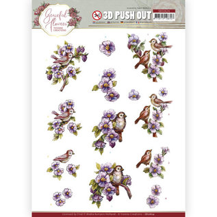 Yvonne Creations 3D utstanset ark, A4, samling "Graceful Flowers"