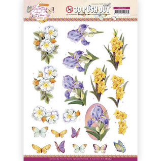 Joy!Crafts / Jeanine´s Art, Hobby Solutions Dies /  3D utstanset ark, A4, gladioler