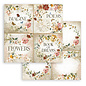 Stamperia, Papers for you  und Florella Papirblok, 30,5 x 30,5 cm, trykt på begge sider, 190 gram, 10 ark!