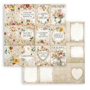 Stamperia, Papers for you  und Florella Papirblok, 30,5 x 30,5 cm, trykt på begge sider, 190 gram, 10 ark!