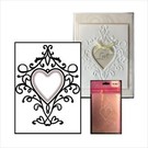 Nellie Snellen cutting and embossing Stencils: Heart-swirls