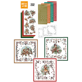 BASTELSETS / CRAFT KITS Kit artigianale, Natale, per disegnare 3 carte!