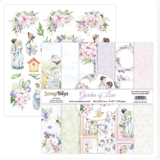 Craft consortium Garden of Love, 8" x 8", papel de diseño, 190 g/m², libre de ácido y lignina.