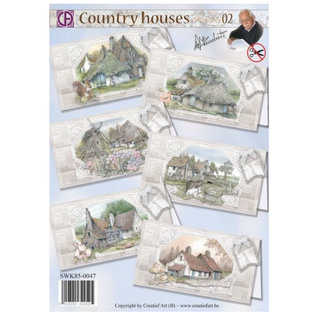 BASTELSETS / CRAFT KITS 2 Traumhaftes Bastelsets, für 12 Karten!  Country Houses!