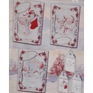 BASTELSETS / CRAFT KITS Bastel SET, zur Gestaltung von 3 hübsche Weihnachtkarten + 3 Extra Labels, Grüßkarten zur Weihnachten!