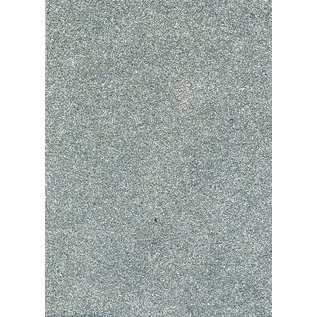 Spellbinders und Rayher Carta glitterata, formato A5, 5 fogli, 250 g, colore argento