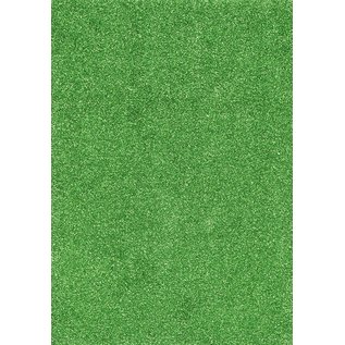 Spellbinders und Rayher Glitter paper, A5 format, 5 sheets, 250 g, color green