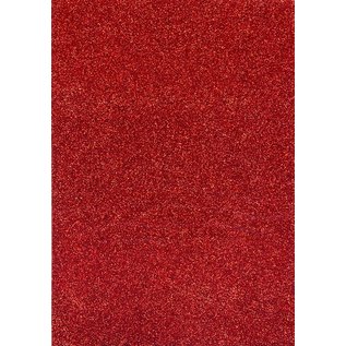 Spellbinders und Rayher Glitter paper, A5 format, 5 sheets, 250 g, color red