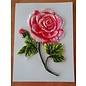 Embellishments / Verzierungen 5 Wachsbilder, Blumen. Ca. 8,5 x 6 cm, farbig