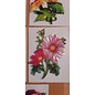 Embellishments / Verzierungen 5 voksbilder, blomster. Ca 8,5 x 6 cm, farget