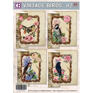 BASTELSETS / CRAFT KITS Komplet håndværkssæt, Vintage Birds 02