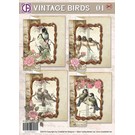 BASTELSETS / CRAFT KITS Complete craft kit, Vintage Birds 01