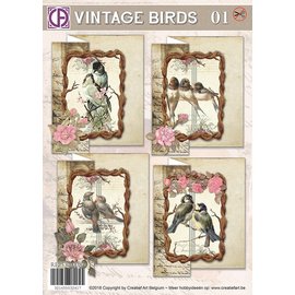 BASTELSETS / CRAFT KITS Kit de bricolage complet, Vintage Birds 01