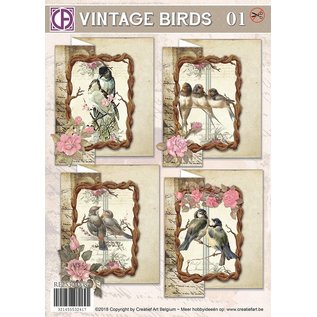 BASTELSETS / CRAFT KITS Kit artigianale completo, Vintage Birds 01