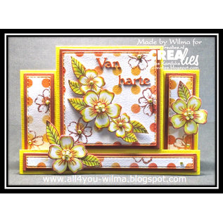 Crealies und CraftEmotions Stanzschablonen, für Treppe - Karte, Format: 21 cm x 14,5 cm