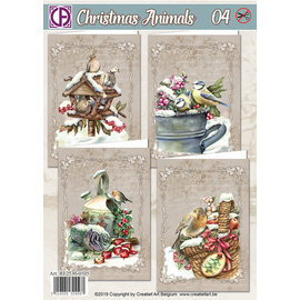 BASTELSETS / CRAFT KITS Bastelset zur Gestaltung von 4 Winter- Weihnachtskarten!