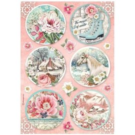 Stamperia, Papers for you  und Florella Decoupage papir, 21 x 29,7 cm, 28 gr
