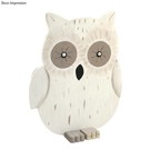 Objekten zum Dekorieren / objects for decorating Wooden owl, 20x16.5x0.6 cm, 3 parts