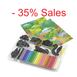 BASTELSETS / CRAFT KITS Handicraft set: Plasticine set - Safari, 65 pieces!