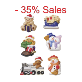 Modellieren Mold, bears and snowmen 5-6cm 260g.