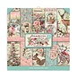 Stamperia, Papers for you  und Florella STAMPERIA, Paper Block, 10 Sheets, 190 gr, Double Sided, Pink Christmas, Multicolor, 20.3 x 20.3 cm (8 "x 8" inches)