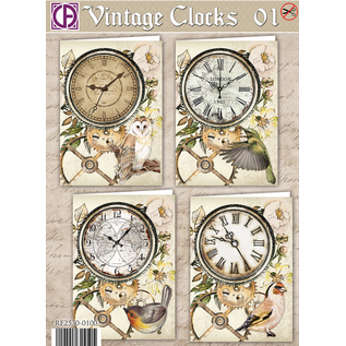 BASTELSETS / CRAFT KITS Card making kit, vintage clocks