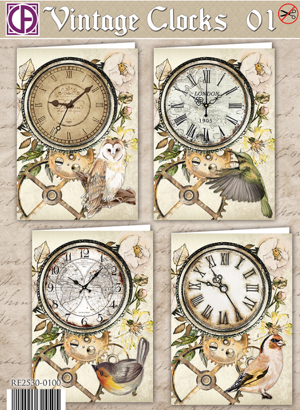 Card making kit, clocks HobbyCrafts24.eu