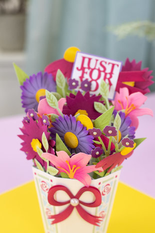 NEU! Gemini - Stanzschablone, Blumen und Popup Vase / Gemini Cutting die, Pop-Up Vase Delightful Bouquet Elements 