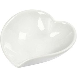 Joy!Crafts / Jeanine´s Art, Hobby Solutions Dies /  Mini heart bowl for decoration, D: 8 cm, white, 1 pc, porcelain