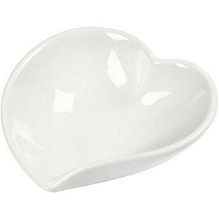 Joy!Crafts / Jeanine´s Art, Hobby Solutions Dies /  Mini bol coeur pour décoration, D: 8 cm, blanc, 1 pièce, porcelaine