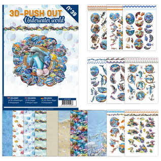 Bilder, 3D Bilder und ausgestanzte Teile usw... Libro 3D Push Out, 24 motivi 3D, Underwater World,