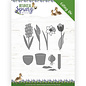 AMY DESIGN Cutting die, garden, flowers and pots, format set approx.: 12.5 x 4.7 cm