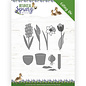 AMY DESIGN Stanzschablonen, Garten, Blumen und Töpfen,  Format Set ca.: 12,5 x 4,7 cm