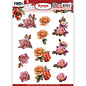 AMY DESIGN A4 die-cut sheet with pretty flowers in 3D effect