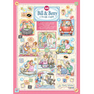 BASTELSETS / CRAFT KITS MRJ set Bill &Betty, 3x 3D A4 stansvellen + 3x potpourri designerpapier