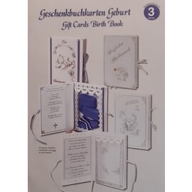 BASTELSETS / CRAFT KITS Bastelset, 3 Geschenkbuchkarten Geburt