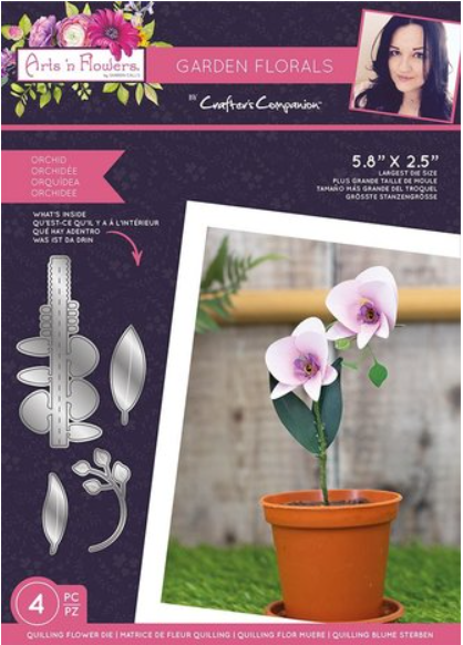 NEU! Stanze zur Gestaltung von 3D Rollblumen "Orchidee", 4 Teile! / Cutting die to create 3D Flowers!