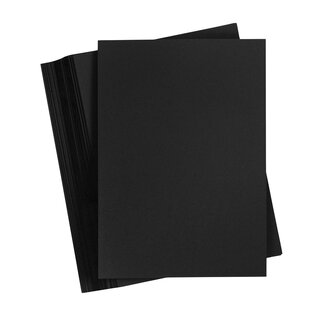 BASTELZUBEHÖR, WERKZEUG UND AUFBEWAHRUNG Kraftpapier, 300gr,  A4 in schwarz, 20 Blatt