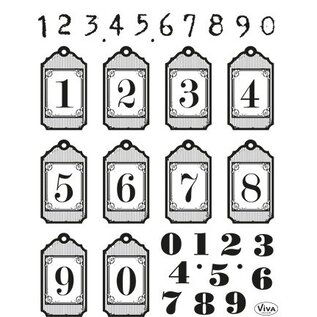 VIVA DEKOR (MY PAPERWORLD) Transparent stamp: hang labels with numbers