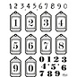 VIVA DEKOR (MY PAPERWORLD) Gjennomsiktig stempel: heng etiketter med tall