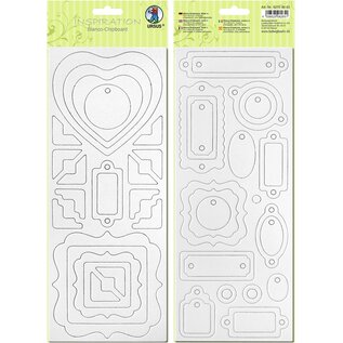 Reddy cards Blanco Chipboard, Geschenkanhänger , ca. 12 x 30,5 cm, 2 Blatt, zum Basteln und Verschenken