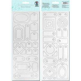 Reddy cards Blanco Chipboard, gift tags, approx. 12 x 30.5 cm, 2 sheets, for crafts