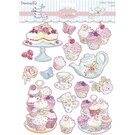 Spellbinders und Rayher Glitter Stickers, Cupcake Boutique Cakes, 24,3 x 19,5 cm, 150gram, 16 Motive