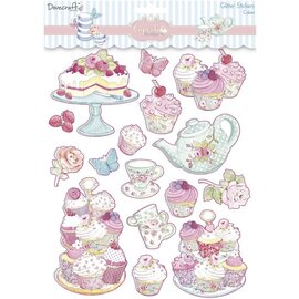 Spellbinders und Rayher Autocollants pailletés, Cupcake Boutique Cakes, 24,3 x 19,5 cm, 150 grammes, 16 motifs