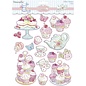 Spellbinders und Rayher Autocollants pailletés, Cupcake Boutique Cakes, 24,3 x 19,5 cm, 150 grammes, 16 motifs