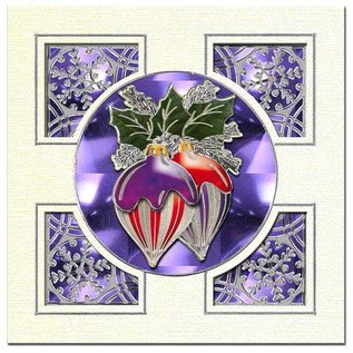 STICKER / AUTOCOLLANT embossed Ziersticker, Christmas ball