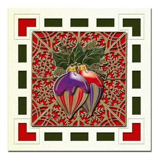 STICKER / AUTOCOLLANT embossed Ziersticker, Christmas ball