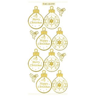 STICKER / AUTOCOLLANT ¡REDUCIDO! pegatinas decorativas en relieve, etiquetas de bolas de Navidad